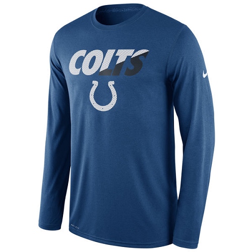 NFL Men's Indianapolis Colts Nike Royal Legend Staff Practice Long Sleeve Performance T-Shirt